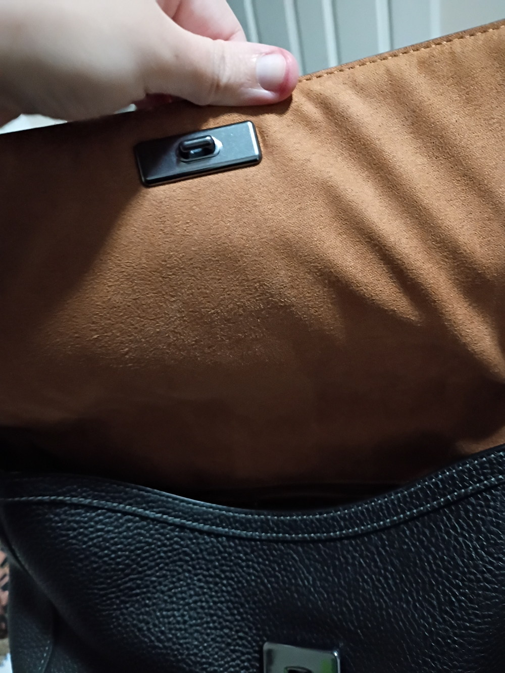 Coach Etta Flap Bag In Black Pebbled Leather - Picture 8 of 9
